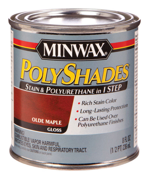 Minwax PolyShades Transparent Polyurethane Polyurethane Stain Olde Maple 1/2 pt.