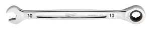 Milwaukee 45-96-9310 Ratcheting Combination Wrench, Metric, 10 mm Head, 6-1/2 in L, 12-Point, Steel, Chrome