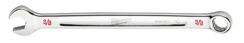 Milwaukee 45-96-9412 Combination Wrench, SAE, 3/8 in Head, 6.22 in L, 12-Point, Steel, Chrome, Ergonomic, I-Beam Handle