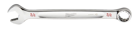 Milwaukee 45-96-9424 Combination Wrench, SAE, 3/4 in Head, 9.84 in L, 12-Point, Steel, Chrome, Ergonomic, I-Beam Handle