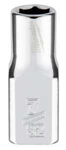 Milwaukee 45-34-9002 Socket, 7/32 in Socket, Standard Socket, 4.921 in OAL, 1/4 in Drive, 6 -Point, Chrome