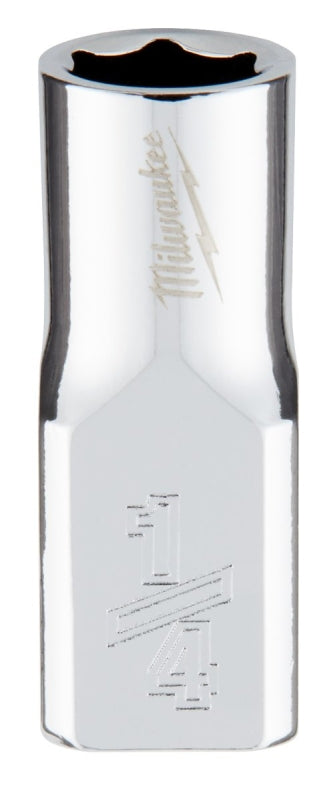 Milwaukee 45-34-9003 Socket, 1/4 in Socket, Standard Socket, 4.921 in OAL, 1/4 in Drive, 6 -Point, Chrome Vanadium Steel