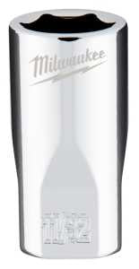 Milwaukee 45-34-9006 Socket, 11/32 in Socket, Standard Socket, 4.921 in OAL, 1/4 in Drive, 6 -Point, Chrome