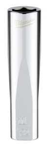 Milwaukee 45-34-9017 Socket, 11/32 in Socket, Deep Socket, 2.559 in OAL, 1/4 in Drive, 6 -Point, Chrome Vanadium Steel