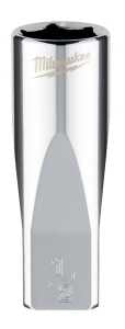 Milwaukee 45-34-9020 Socket, 1/2 in Socket, Deep Socket, 2.559 in OAL, 1/4 in Drive, 6 -Point, Chrome Vanadium Steel