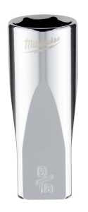 Milwaukee 45-34-9021 Socket, 9/16 in Socket, Deep Socket, 2.559 in OAL, 1/4 in Drive, 6 -Point, Chrome Vanadium Steel