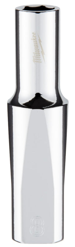 Milwaukee 45-34-9092 Socket, 8 mm Socket, Deep Socket, 3.543 in OAL, 3/8 in Drive, 6 -Point, Chrome Vanadium Steel