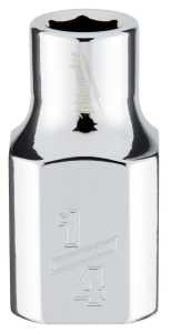 Milwaukee 45-34-9060 Socket, 1/4 in Socket, Standard Socket, 3.543 in OAL, 3/8 in Drive, 6 -Point, Chrome Vanadium Steel