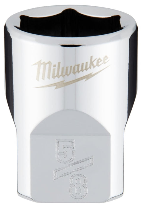 Milwaukee 45-34-9066 Socket, 5/8 in Socket, Standard Socket, 3.543 in OAL, 3/8 in Drive, 6 -Point, Chrome Vanadium Steel