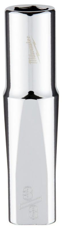 Milwaukee 45-34-3750 Socket, 3/8 in Socket, Deep Socket, 3.543 in OAL, 3/8 in Drive, 6 -Point, Chrome Vanadium Steel