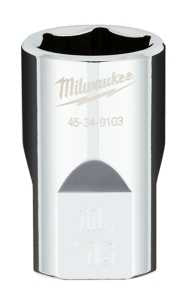 Milwaukee 45-34-9103 Socket, 11/16 in Socket, Standard Socket, 0.95 in OAL, 1/2 in Drive, 6 -Point, Chrome