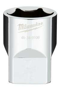 Milwaukee 45-34-9106 Socket, 7/8 in Socket, Standard Socket, 1.18 in OAL, 1/2 in Drive, 6 -Point, Chrome Vanadium Steel