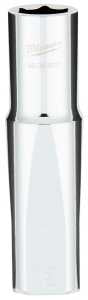 Milwaukee 45-34-9137 Socket, 13 mm Socket, Deep Socket, 0.85 in OAL, 1/2 in Drive, 6 -Point, Chrome Vanadium Steel