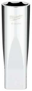 Milwaukee 45-34-9143 Socket, 19 mm Socket, Deep Socket, 1/2 in Drive, 6 -Point, Chrome Vanadium Steel, Chrome