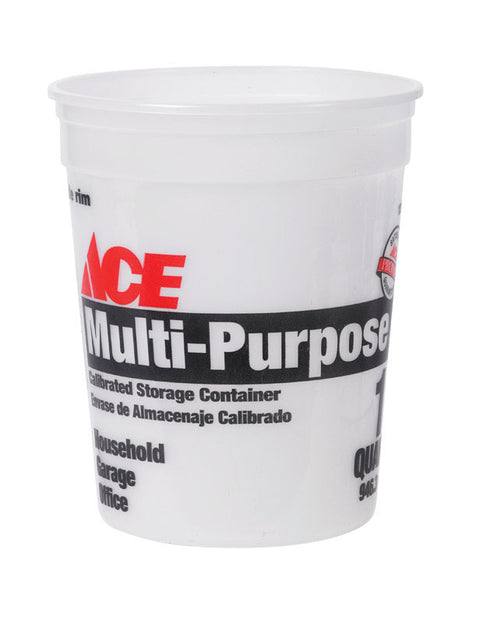 Ace Plastic Bucket 1 qt. Clear