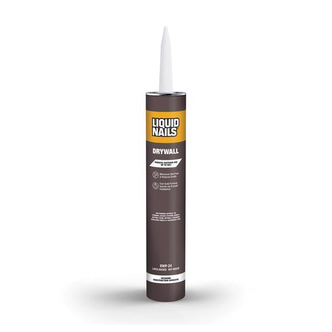 Liquid Nails DWP-24 Drywall Adhesive, Off-White, 28 oz Cartridge, Pack of 12