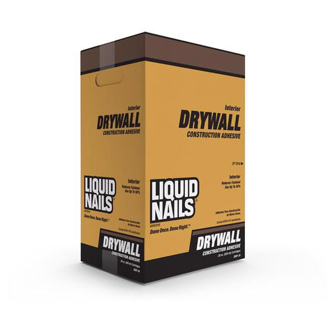 Liquid Nails DWP-24 Drywall Adhesive, Off-White, 28 oz Cartridge, Pack of 12