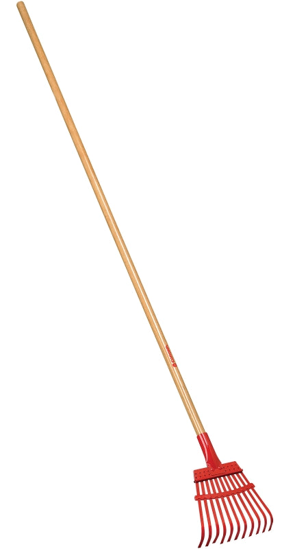 Corona RK 62000 Shrub Rake, 11-Tine, Steel Tine, Wood Handle, 54 in L Handle