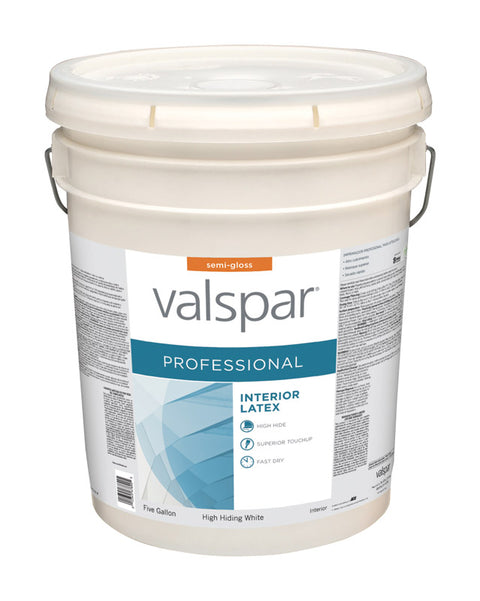Valspar Contractor Professional Interior Acrylic Latex Paint High Hiding White Semi-Gloss 5 g