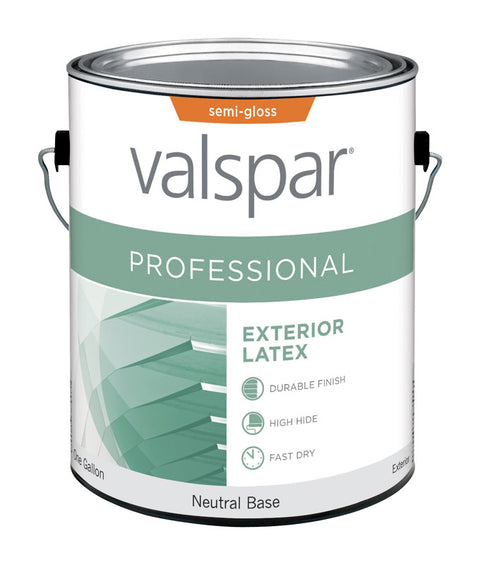 Valspar Contractor Professional Exterior Acrylic Latex Paint Semi-Gloss 1 gal. Neutral Base
