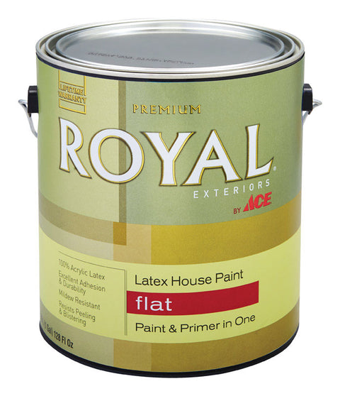 Ace Royal Exterior Acrylic Latex House Paint & Primer Flat 1 gal. Mid-Tone High-Hiding Base