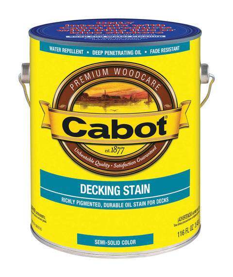 Cabot Semi-Solid Oil-Based Decking Stain Neutral Base Tintable 1 gal.