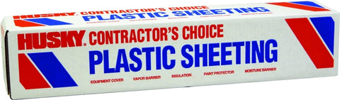 Poly-America CF0212-200C Painter's Sheeting, 2 mil Thick, 200 ft L, 12 ft W, Clear
