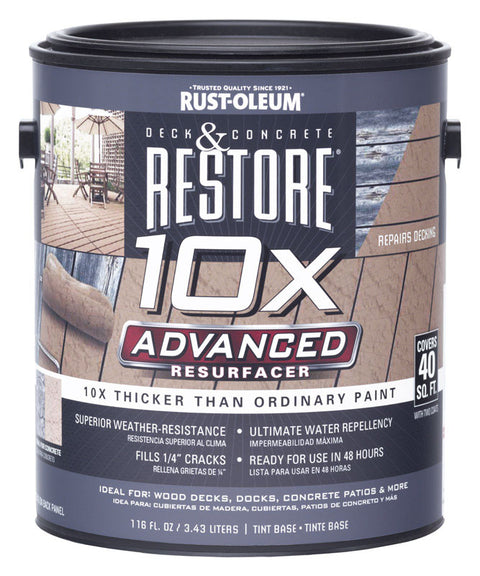 Rust-Oleum Restore 10x Water-Based Deck and Concrete Sealant Assorted 1 gal.