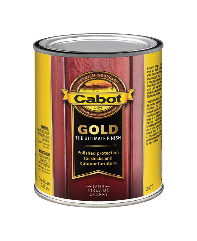 Cabot Gold Transparent Deck Varnish Fireside Cherry 1 qt. – Shell