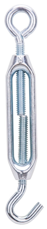 ProSource LR336 Turnbuckle, 160 lb Working Load, 1/4 in Thread, Hook, Eye, 7-1/2 in L Take-Up, Aluminum, Pack of 10