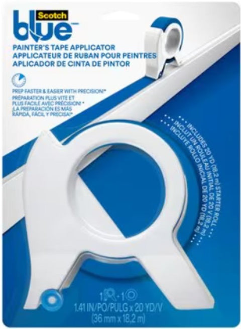 ScotchBlue TA3-SB-ESF Painter's Tape Applicator, 1.41 in Max Tape W, Plastic, Blue