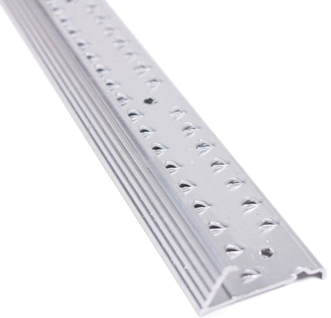 M-D 78139 Fluted Carpet Gripper, 72 in L, 1-3/8 in W, Aluminum, Silver