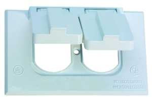 BWF 4181W-1 Cover, 4-1/2 in L, 2-3/4 in W, Metal, White, Powder-Coated