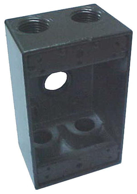 Orbit 1B75 Series 1B75-5 Weatherproof Box, 1-Gang, 2-3/4 in W, 2 in D, 4-1/2 in H, 1-Knockout, NEMA 3R, Screw Mounting