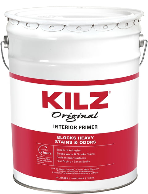 Kilz 10030 Primer, White, 5 gal, Can