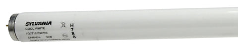 Sylvania 23493 Fluorescent Bulb, 4200 K Color Temp, Cool White, 1870 Lumens, 30 W, T12 Lamp, Medium Lamp Base, Pack of 6