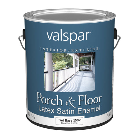 Valspar Medallion 1500 027.0001502.007 Porch and Floor Paint, Satin Sheen, 1 gal, 400 sq-ft/gal Coverage Area, Pack of 4