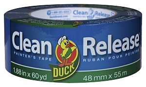 Duck Clean Release 240195 Painter's Tape, 60 yd L, 1.88 in W, Blue