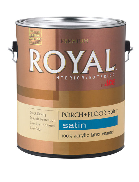 Ace Royal Interior/Exterior Latex Porch & Floor Paint Tile Red Satin 1 gal.