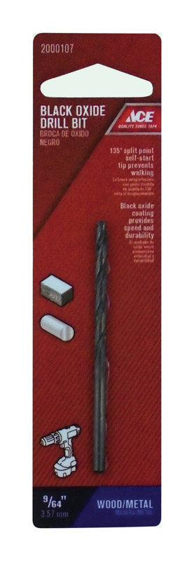 Ace Black Oxide 9/64 in. Dia. Drill Bit 1 pc.