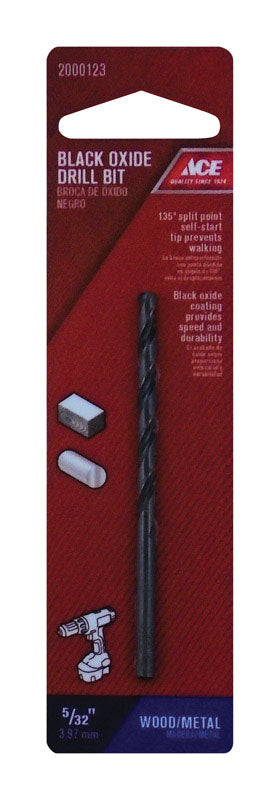 Ace Black Oxide 5/32 in. Dia. Drill Bit 1 pc.