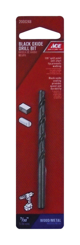 Ace Black Oxide 7/32 in. Dia. Drill Bit 1 pc.