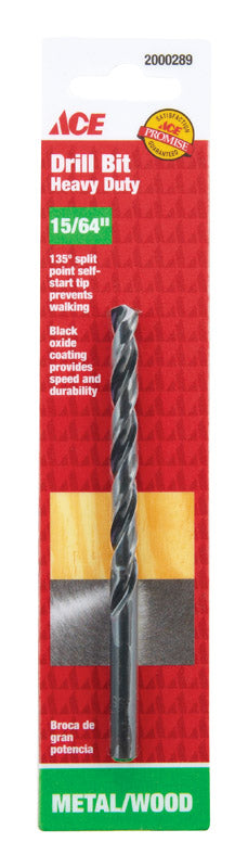 Ace Black Oxide 15/64 in. Dia. Drill Bit 1 pc.