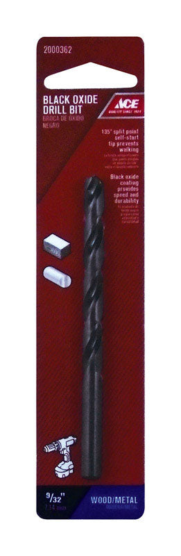 Ace Black Oxide 9/32 in. Dia. Drill Bit 1 pc.