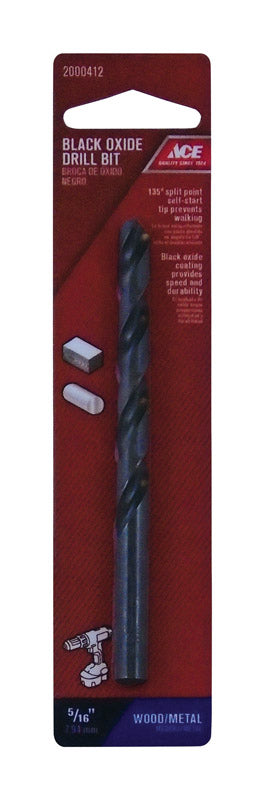 Ace Black Oxide 5/16 in. Dia. Drill Bit 1 pc.