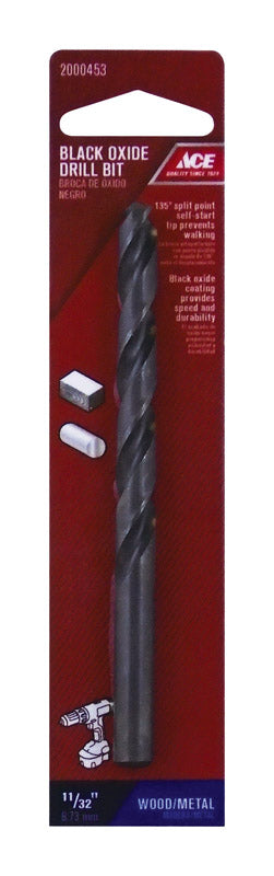 Ace Black Oxide 11/32 in. Dia. Drill Bit 1 pc.
