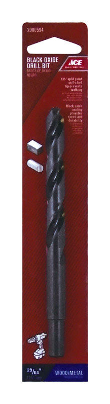 Ace Black Oxide Reduced 29/64 in. Dia. Drill Bit 1 pc.