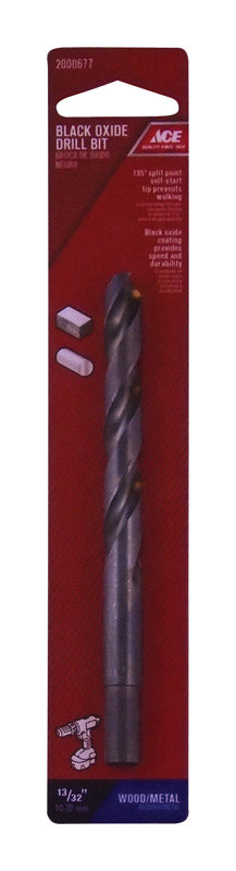 Ace Black Oxide Reduced 13/32 in. Dia. Drill Bit 1 pc.
