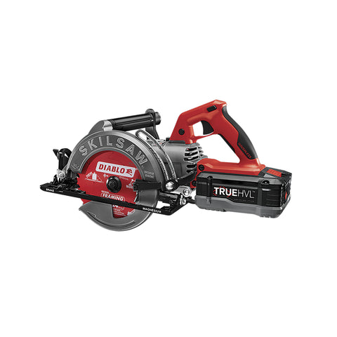 Skilsaw SPTH77M-12 Worm Drive Saw Kit, Battery Included, 48 V, 7-1/4 in Dia Blade, 53 deg Bevel