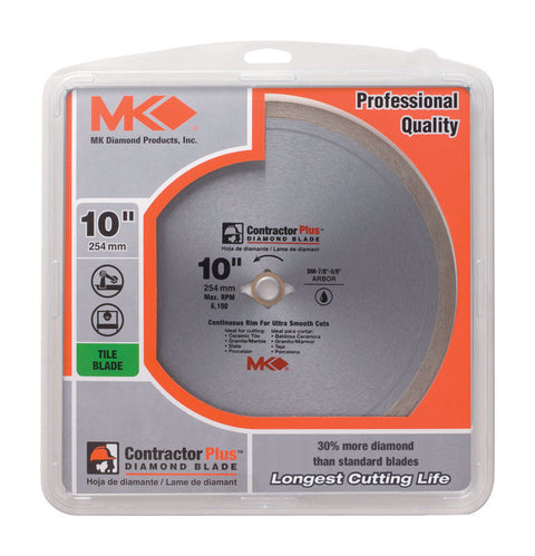 M.K. Diamond 10 in. Dia. Diamond Circular Saw Blade For Tile and Marble